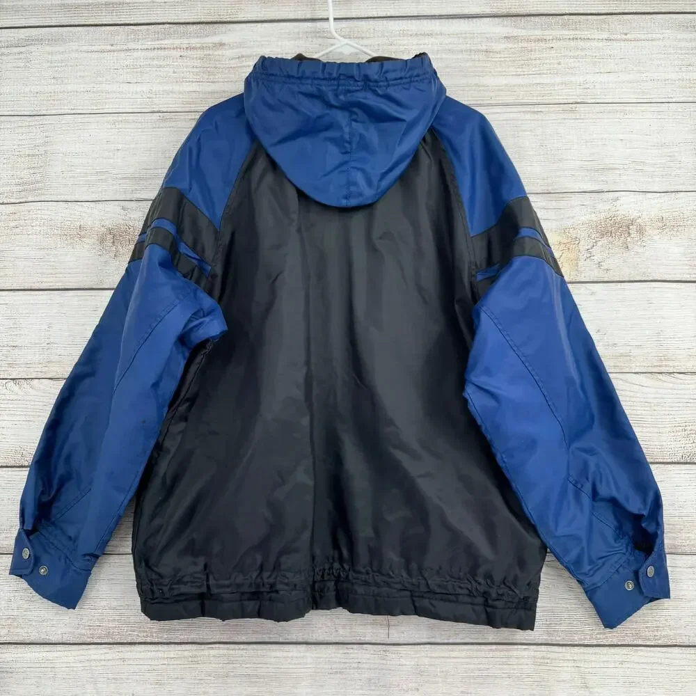 Vintage Rusty Thermolite Quilt Lined Insulated Jacket Mens Medium Blue Black‎